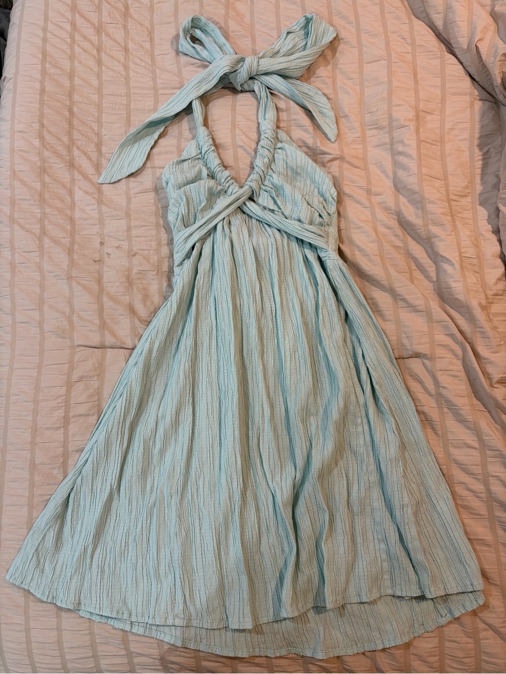 Light teal ish blue mini sun dress only worn once